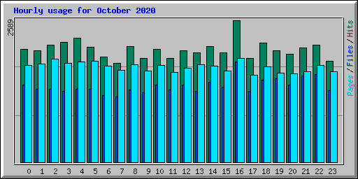 Hourly usage for October 2020