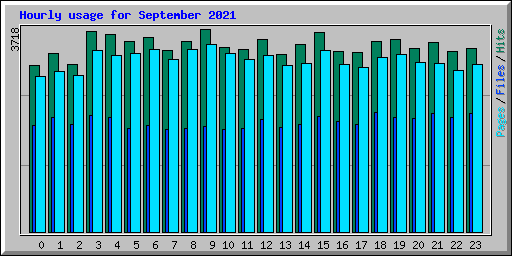 Hourly usage for September 2021