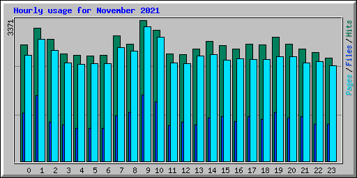 Hourly usage for November 2021