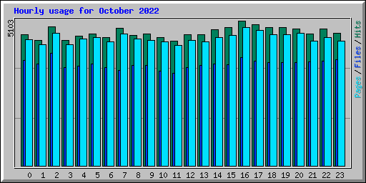 Hourly usage for October 2022