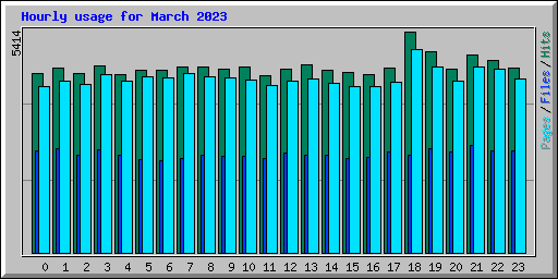 Hourly usage for March 2023