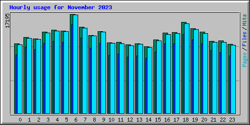 Hourly usage for November 2023
