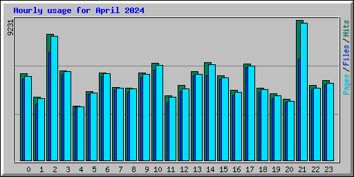 Hourly usage for April 2024