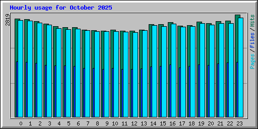 Hourly usage for October 2025