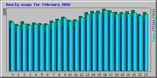 Hourly usage for February 2026