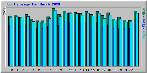 Hourly usage for March 2026