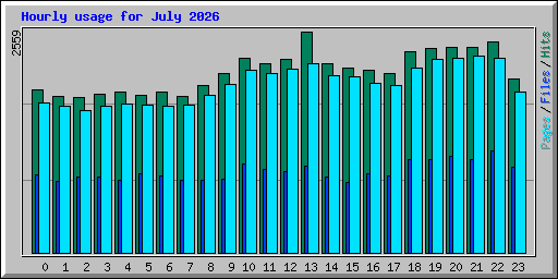 Hourly usage for July 2026