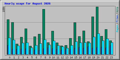 Hourly usage for August 2026